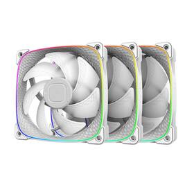 Geometric Future Geo-s2503w-3 Squama 2503 Rgb Pwm Fan - 120mm 3 Pack Performance And Silent Balance