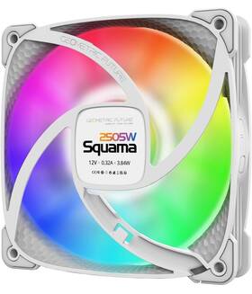 Geo-s2505b-3 Geometric Future Squama 2505b Rgb Fan Pack Of 3 120 Mm White High Performance