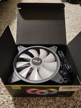 Kb-140 Gim 3 Pack 140mm Rgb Case Fan Music Mode Super Silent Rf Remote