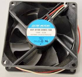 D31-b10b-04w3-100 Globe Motors Lot Of 2 12v Dc - 0.22a Fan