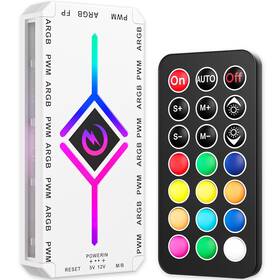 Gscoler 705353356414 9-port Pwm And Argb Fan Hub Controller Integrated Rgb Self-lighting Pc