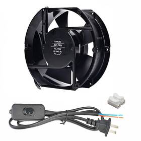 17251ac Guiandjing Fan 17cm 110v 2600rpm Ac High Airflow 2 In Thick With Grills And Screws