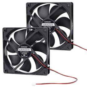 D25b12 Guiandjing 12025 Cooling Fan 120mm X 25mm Dc 12v 2pcs Dual Ball Bearings Brushle