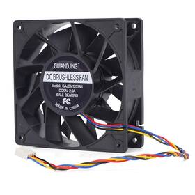 12038 Guiandjing D38b Pwm Cooling Fan 120mm 38mm Dc 12v 4pin High 230 Cfm Brushless Dual Ball