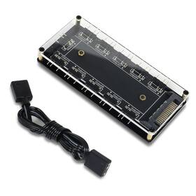 Ymh2024007 Hatmini 5v 3pin Argb Led Hub 10 Way 3 Pin Rgb Splitter Controller With Acrylic She