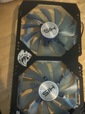 His 80-hs900pxc8-xfm Dual 4-pin Ball Bearing Case Fan Assembly 12v Black Blue Plastic Metal
