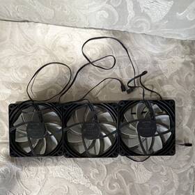 F12-12025 Hyte 120mm Case Fan Set Of 3 Black White Plastic 4-pin Computer Fans
