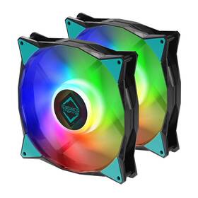 Iceberg Thermal 850017189614 Icegale Argb 140mm Pwm Dual Ball Bearing Case Fan 2-pack Black