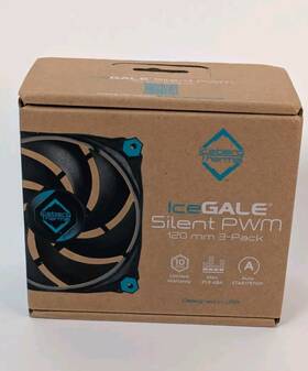 Icegale 850017189850 Iceberg Thermal Silent Pwm 120mm Black 3-pack Quiet Optimized Airflow 4-pin