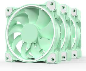 Zf-12025-trio Id-cooling 445032481428 Mint Green 120mm Case Fan 3 Pack White Led Pwm For