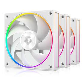 69011892378 Id-cooling Af-127 White Trio 3-pack 120mm Pc Case Fan Argb Rgb Pwm Fdb Bearing