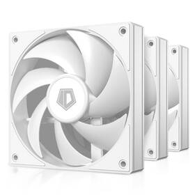 Af-125-w Id-cooling Trio 120mm Case Fans 3 Pack Fdb Pc Daisy Chain Connector Computer