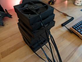 As-120-k Id-cooling Trio 120mm Black Computer Case Fans 3 Pack High Performance