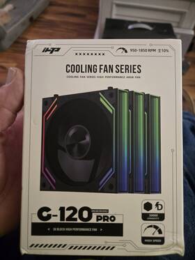 F-3p-b Ihp -f-3p-b C-120 Pro 120mm Argb Case Fan 3-pack 68 Cfm 1850 Rpm Black