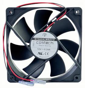 D12a04lwszc0 Ixgputs For Costech Cooling Fan 12v 0.24a 12025 120x120x25mm 2-wire Cool