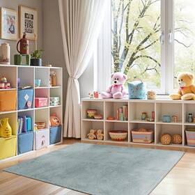 Jcrgfluffy-4x6-c2 Jinchan Solid Plush Area Rug 4x6 Performance Shaggy Washable Indoor Soft