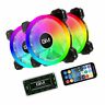 Kb-23 Gim Rgb Case Fans Pack Quiet Computer Cooling Pc Music