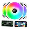 Kb-28 Rgb Case Fans Pack Quiet Computer Cooling Led Fan For