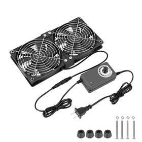 Fan-s2 Keyfanclub Dual 120mm High Cfm Computer Fans With Ac Plug 110v - 240v Variable Speed
