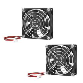 Keyfanclub H8/2pin 2pack 2-pack 80mm X 25mm Dc 12 Volt Fans 2-pin Brushless Replacement Cooling Fan