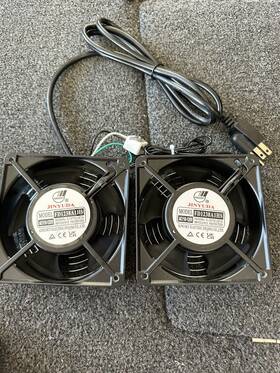 Fd1238a1hs Kingsky Pair Of 110v Aluminum Frame Cooling Fans - Ready For Use