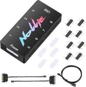 Pc099 Lesooy Nollie 8 Argb Controller Fan Hub Interface Sata Powered Support
