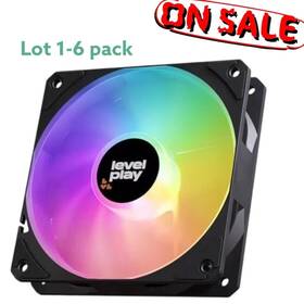 Lrf-cs2nn-18apn-gn1 Levelplay Lot 1-6 Argb 120mm Pwm 4-pin Fan 3-pin Silent Rgb Case Cooling