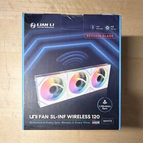 12rslintw3w Lian Li Uni Fan Sl-inf Wireless 120mm Reverse Blade Argb White 3-pack Sealed