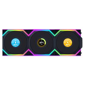 12rsllcd1w3b Lian Li Uni Fan Sl - Lcd Wireless 120 Triple Pack Reverse Blade Black Argb