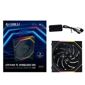 12rtl1w1b Lian Li Uni Fan Tl 120 Reverse Blade Wireless Single Pack Black