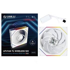 12rtl1w1w Lian Li Uni Fan Tl 120 Reverse Blade Wireless Single Pack White