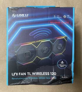 12rtl1w3b Lian Li Uni Fan Tl Wireless 120 Triple Pack - Reverse Blade Black