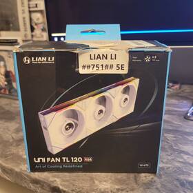 12rtl3wus Lian Li Uni Fan Tl 120 Rgb Pwm Triple Pack - 120mm High Static Pressure White