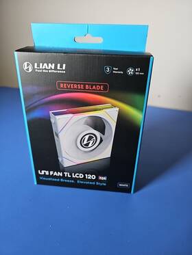 12rtllcd1w.us Lian Li Uni Fan Tllcd120 Tl Lcd 120 Reverse White Single Pack