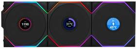 12rtllcd1w3b Lian Li - Uni Fan Tl Lcd Wireless 120 Triple Pack