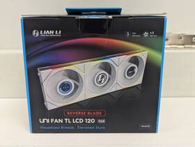 12rtllcd3w Lian Li 12rtllcd32 Uni Fan Tl Lcd 120mm Rgb Reverse - Triple Pack White