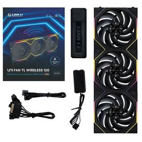 12tl1w3b Lian Li Uni Fan Tl 120 Wireless Triple Pack With Controller Black