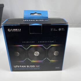 8001900 Lian Li Uni Fan Sl120 Black 3pack With Controller 800-1900 Rpm 120mm