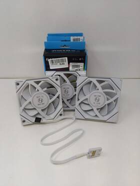 Lian Li 840353044968 No Accessories Uni Fan Tl Lcd 120 Rgb Case White 3-pack