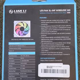 Lian Li Lole1224 Uni Fan Sl-inf Wireless 140mm Rgb Case White 77.6cfm Fluid Bearing