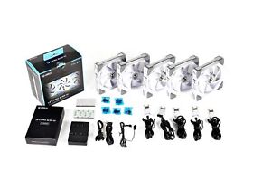 12uf3w Lian Li Uni Fan Sl120 3 Pack White With Controller Argb 120mm Led Pwm ... New