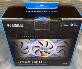 Sl120 Lian Li Unifan Rgb Daisy Chain Fan White 3-pack With Controller