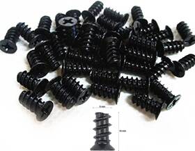 M5x10 Llc 445030296239 100pcs Computer Cooling Fan Mount Screws Black - Fits 70mm To 140mm Fans