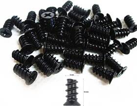 M5x10 Llc 445035429441 100pcs Computer Cooling Fan Mount Screws Black - Fits 70mm To 140mm Fans