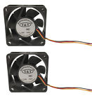 Mwp625fh12b Lot 2 New 60mm Long Life Dual Ball Bearing Dc 12v Server Mining Rig Cooling Fan