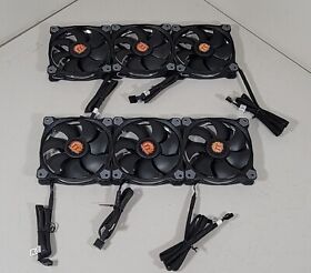 Riing12 Lot Of 6 Thermaltake Led Rgb Fan 256 Color 120 Mm