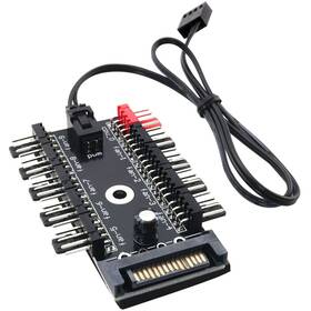 Lrong Cfhcpums-74x48-1 1pc Pc Chassis Fan Hub Cpu Cooling Pwm Sata Controller Speed