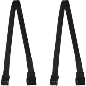 54747-fpec-2 Luorng 30cm Black Cpu Fan Power Extension Cable 4pin Temperature Control 2pcs Pc