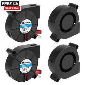 5015 Makerfocus 202403021354 4pcs 50mm Blower Fan 24v Brushless Daul Ball Bearing Turbine Tur