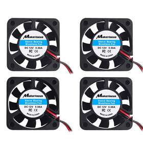 Makerfocus 711181222692 4pcs 3d Printer Fan 12v 40mm 12 Volt 0.08a Dc Mini Quiet Cooling